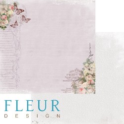 Вдохновение, коллекция Цветы прованса, бумага для скрапбукинга 30x30 см. Fleur Design