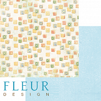 Кубики, коллекция Пупсики, бумага для скрапбукинга 30х30см. Fleur Design