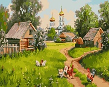 Картина по номерам Деревенский двор