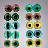 Глаза для игрушек стеклянные клеевые d 10 мм 1 пара