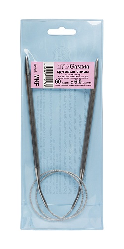 Спицы GAMMA круговые сталь d 6.0 мм 60 см с металлической леской