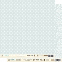 Морской зеленый, коллекция Шебби Шик Базовая, бумага для скрапбукинга 30x30 см. Fleur Design
