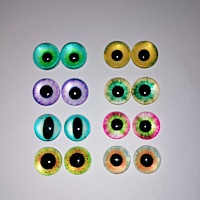 Глаза для игрушек стеклянные клеевые d 8 мм 1 пара