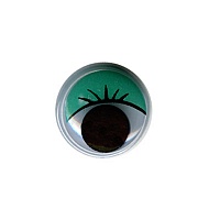 Глаза круглые с бегающими зрачками Зеленый d 12 мм 1 пара