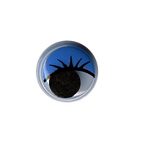 Глаза круглые с бегающими зрачками Синий d 8 мм 1 пара
