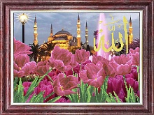 Ткань с рисунком для вышивания бисером Тюльпаны у Голубой мечети 