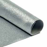 Фоамиран глиттерный Premium Серебро 2 мм 20 х 30 см 