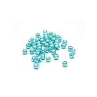 Бусины пластик Ярко-голубой 4 мм 100 шт