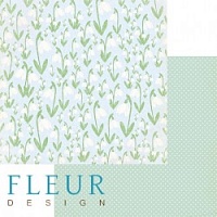 Поляна, коллекция Зарисовки весны, бумага для скрапбукинга 30x30 см. Fleur Design