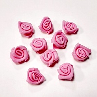 Головки цветов Розочка фоамиран Розовый 15 мм 10 шт