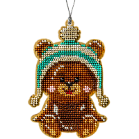 Набор для вышивания бисером по дереву Игрушка медвеженок