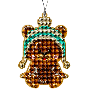 Набор для вышивания бисером по дереву Игрушка медвеженок