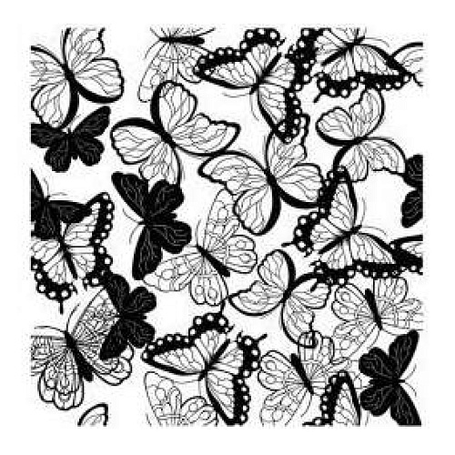Бабочки, текстурный лист 90х90х3мм. Craft&Clay