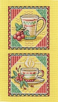 Набор для вышивания крестиком Утренний чай 13 х 25,5 см  