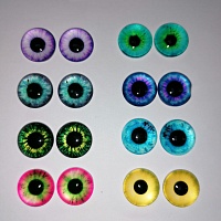 Глаза для игрушек стеклянные клеевые d 14 мм 1 пара