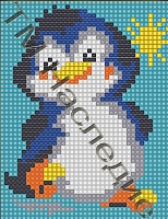 Алмазная мозаика Пингвин