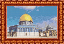 Ткань с рисунком для вышивания бисером Мечеть Купол Скалы 