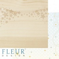 Звёзды, коллекция В облаках, бумага для скрапбукинга 30х30см. Fleur Design