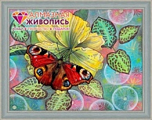 Алмазная мозаика Бабочка на цветке