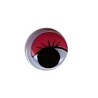 Глаза круглые с бегающими зрачками Красный d 15 мм 1 пара