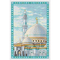 Набор для вышивания крестиком Мечеть Хазрет Султан 24 х 16 см 16 цветов