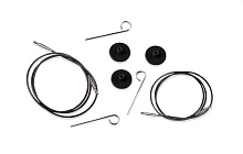 Тросик KnitPro ( заглушки 2шт + кабельный ключик) для съемных спиц длина 126 см