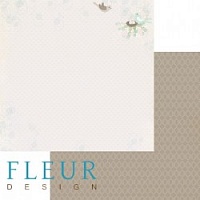 Гнездо, коллекция Зарисовки весны, бумага для скрапбукинга 30x30 см. Fleur Design
