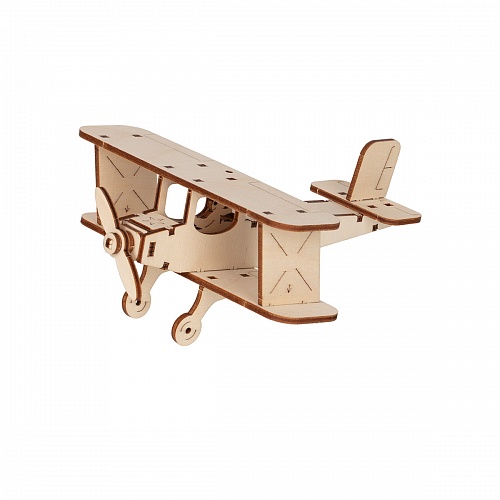 Конструктор деревянный пазл 3D Самолет 16 x 14 x 7 см