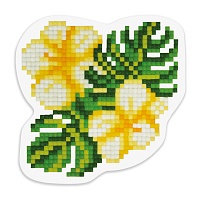 Алмазная мозаика Тропические цветы 8 х 8 см Фрея