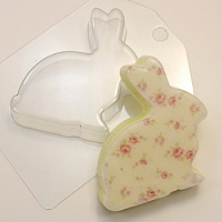 Пластиковая форма для мыла Кролик Плоский 