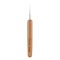 Крючок GAMMA  для вязания с бамбуковой ручкой сталь d 0,5 мм