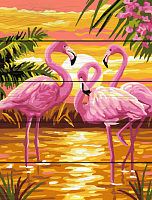 Картина по номерам Страна розовых фламинго