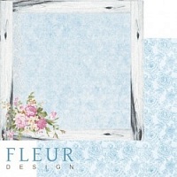 Цветочная рамка, коллекция Летний сад, бумага для скрапбукинга 30х30см. Fleur Design
