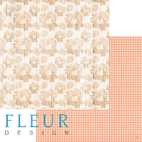 Рябина, коллекция Дыхание осени, бумага для скрапбукинга 30х30см. Fleur Design