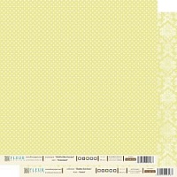 Лимонный, коллекция Шебби Шик Базовая, бумага для скрапбукинга 30x30 см. Fleur Design
