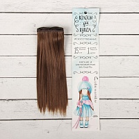 Волосы - тресс для кукол "Прямые" длина 15 см ширина 100 см