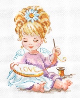 Набор для вышивания крестиком Маленькая рукодельница 14 х 18 см 23 цвета