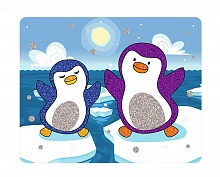 Набор для творчества Пингвинята "Аппликация блёстками" 20 х 25 см