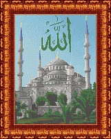 Ткань с рисунком для вышивания бисером Голубая мечеть 