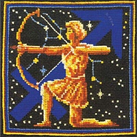 Набор для вышивания крестиком Знаки зодиака. Стрелец 16 х 16 см 