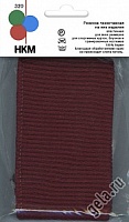 Резинка трикотажная на низ изделия Т.бордовый  шир.7,5 см длина 68 см 100% акрил HKM
