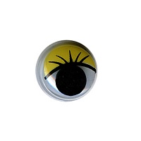 Глаза круглые с бегающими зрачками Желтый d 10 мм 1 пара