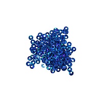 Пайетки плоские Синий голограмма 3 мм 10 гр