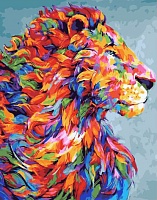 Картина по номерам Красочный лев