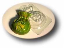 Пластиковая форма для мыла Мешок долларов