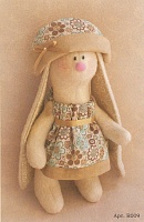 Набор для изготовления текстильной игрушки Зайка с длинными ушами 29 см Ваниль