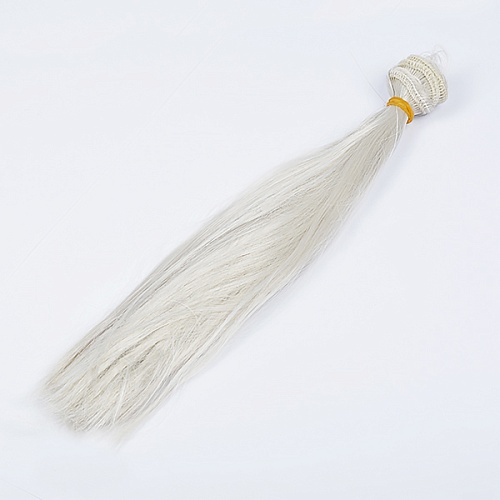 Волосы - тресс для кукол Прямые Пепельный блондин ширина 50 см длина 30 см 2 шт