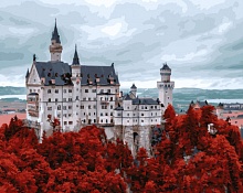 Картина по номерам Замок в багряной листве