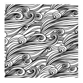 Море, текстурный лист 90х90х3мм. Craft&Clay