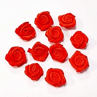 Головки цветов Розочка фоамиран Красный 15 мм 10 шт